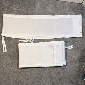 Breathable Baby White Mesh Crib Bumper Set